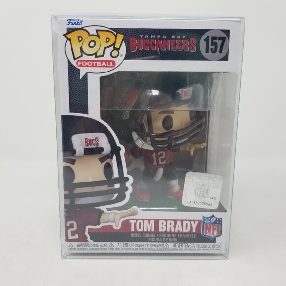 Tom Brady Funko Pop Football Buccaneers Red 157 Unopened w/ Protective Sleeve - Picture 1 of 8